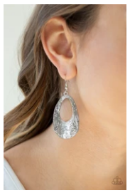 Mean Sheen - Silver Teardrop - Earrings