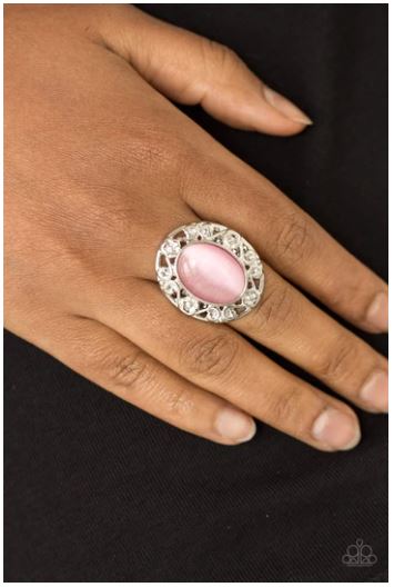 Moonlit Marigold - Pink - Moonstone Ring