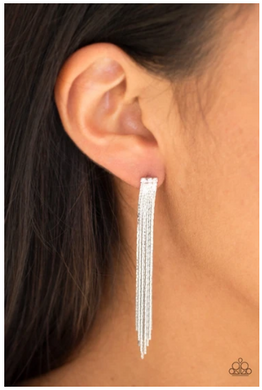 Night At The Oscars White Earrings