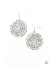 Load image into Gallery viewer, PINWHEEL and Deal - Silver - White Rhinestones - Earrings