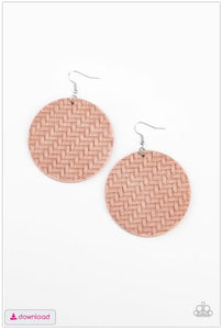 Plaited Plains - Pink Earrings