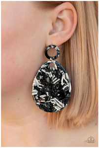 Retro-Politan -Black Earrings