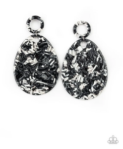 Retro-Politan -Black Earrings