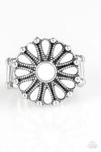 Load image into Gallery viewer, Poppy Pop-tastic - White - Studded Silver Frame - Ring