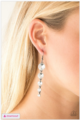 Raining Rhinestones - Black Earrings