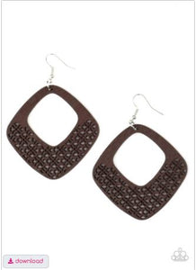 WOOD You Rather - Brown Earrings