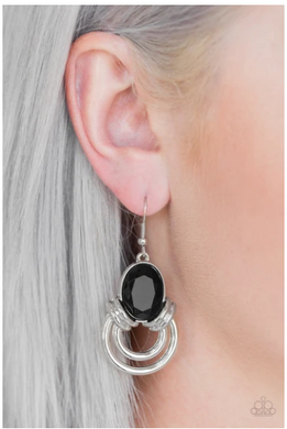 Real Queen- Black and Silver Earrings