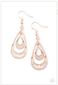 REIGNed Out - Rose Gold Earrings