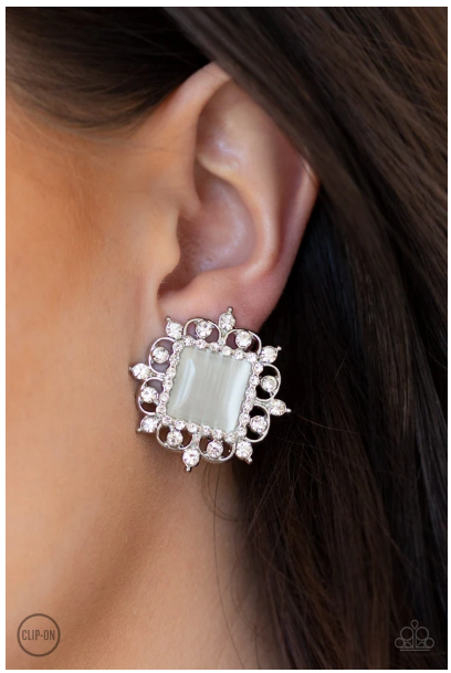 Get Rich Quick - White Earrings