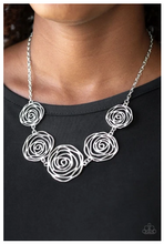 Load image into Gallery viewer, Rosy Rosette - Black Necklace