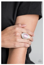 Load image into Gallery viewer, Riviera Royalty - Pink Moonstone - White Rhinestones - Pink Ring