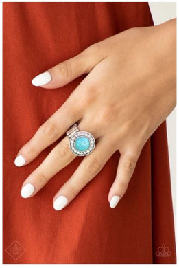 Rugged Radiance - Blue - Turquoise Stone Ring