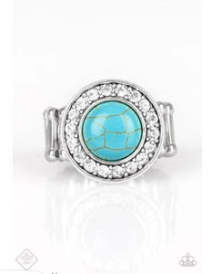 Rugged Radiance - Blue - Turquoise Stone Ring