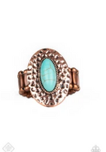 Load image into Gallery viewer, Ruler Radiance - Cooper Blue Turquoise Stone Ring - Fashion Fix Exclusive