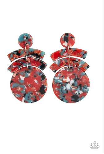 In The Haute Seat Orange Earrings