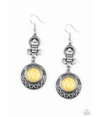 Southern Serenity - Yellow Stone - Silver Earrings