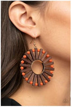 Load image into Gallery viewer, Solar Flare - Orange Earrings