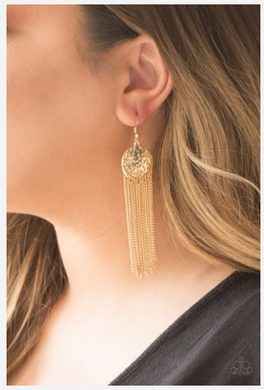 Solar Scene - Gold Earrings