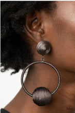 Load image into Gallery viewer, Social Sphere-Black Earrings
