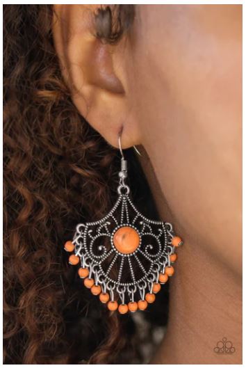 Stone Lagoon - Orange - Earrings