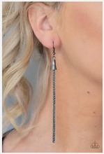 Load image into Gallery viewer, Shimmery Streamers - Black Earrings