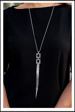 Times Square Stunner - Silver Necklace