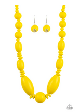 Load image into Gallery viewer, Summer Breezin Yellow Wood Necklace