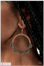 Load image into Gallery viewer, Tambourine Trend Brown Earrings