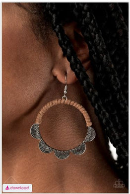 Tambourine Trend Brown Earrings