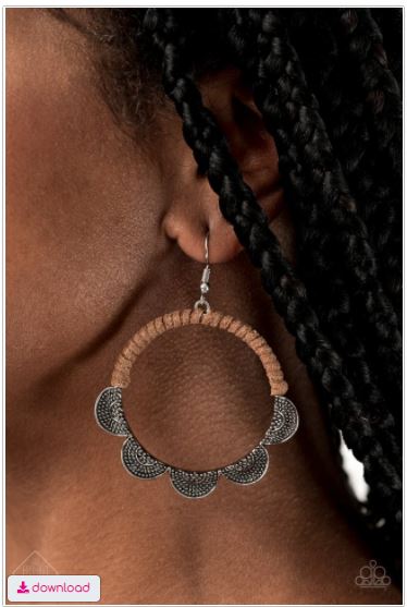 Tambourine Trend Brown Earrings