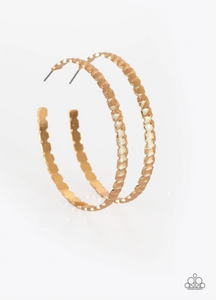 Totally Off The Hoop - Gold Earrings
