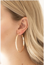 Load image into Gallery viewer, Totally Off The Hoop - Gold Earrings