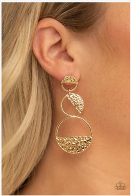 Triple Trifecta - Gold Earrings