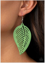 Load image into Gallery viewer, Tropical Foliage - Green Earrings