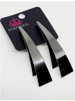 Underestimated Edge - Black Earrings