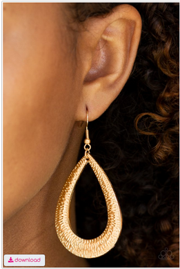 Straight Up Shimmer - Gold Earrings