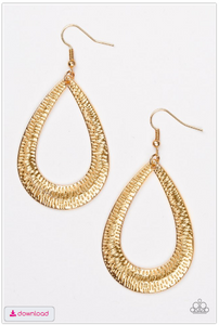 Straight Up Shimmer - Gold Earrings