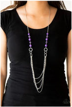 Load image into Gallery viewer, Vividly Vivid - Purple Pearls - Multi Layered Necklace