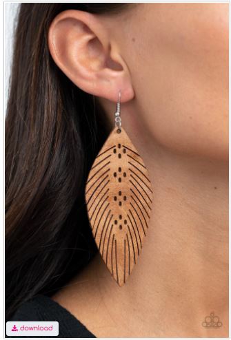 Wherever The Wind Takes Me - Brown Earrings