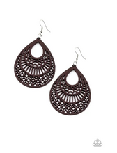Load image into Gallery viewer, Shoulda Coulda WOODa - Brown Wooden Earrings