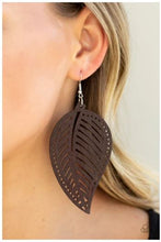 Load image into Gallery viewer, Amazon Zen - Brown Wood Earrings